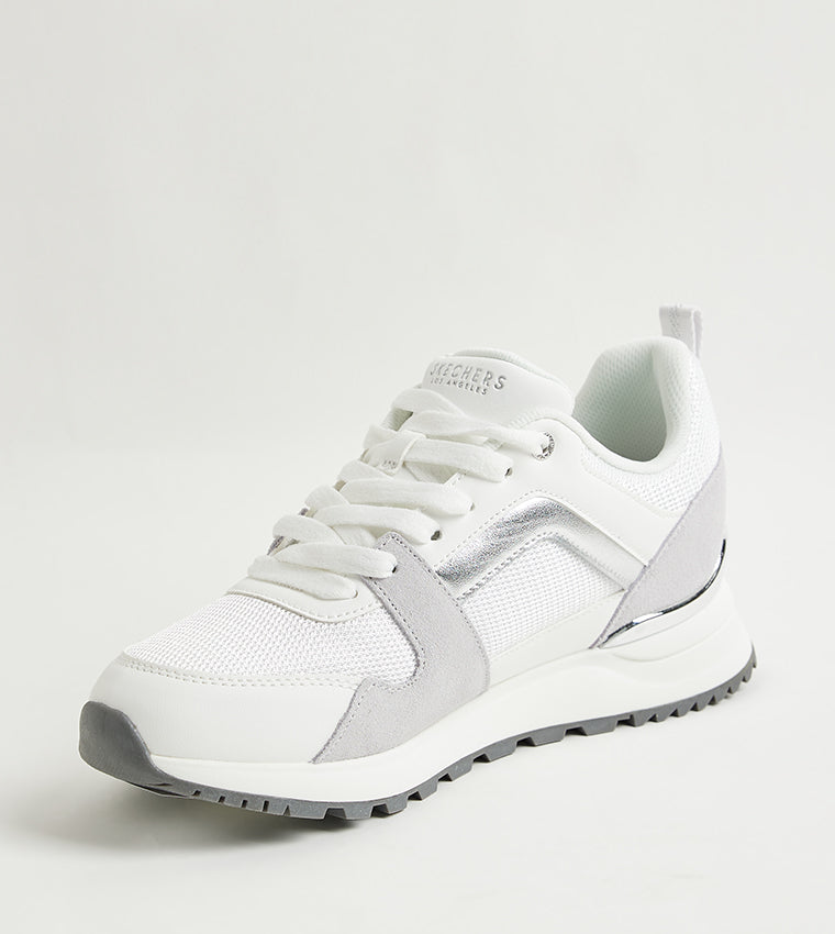 Tenis SKECHERS Dama Runway Posh Gal Blanco Gris - 177456-WSL