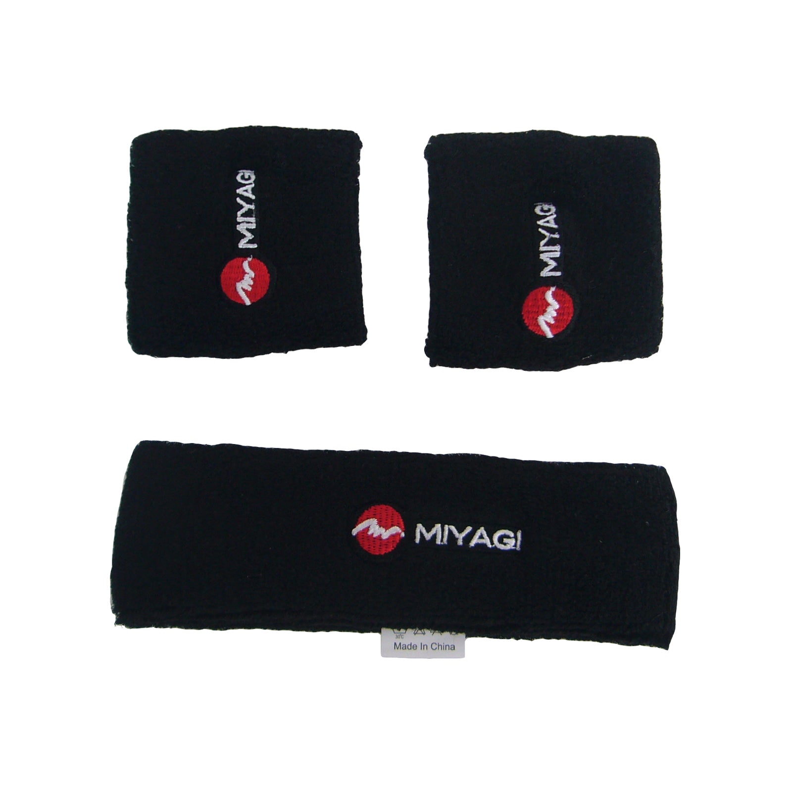 Set De Balaca Y Muñequera MIYAGI Algodón Negra - M140-1-142-5 NEGRA