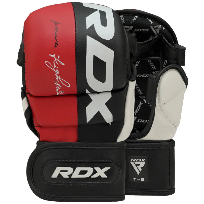Guantes MMA RDX Rojo Negro - GGR-T6R