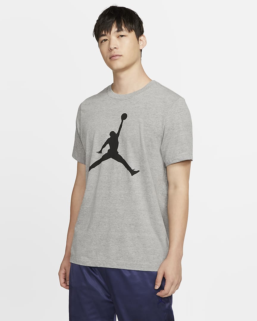 Camiseta Nike Hombre Algodón Jordan Gris - CJ0921-091