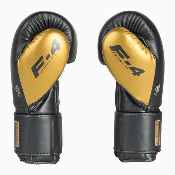Guantes Boxeo RDX Negro Dorado - BGR-F4GL