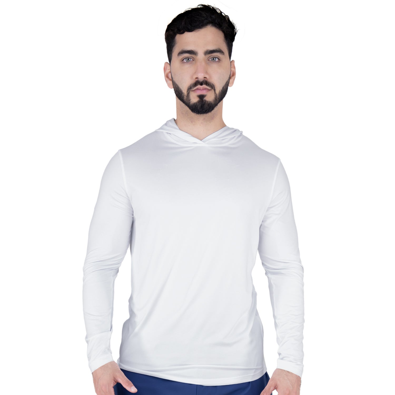 Hoodye EVERLAST Hombre Blanco Licrado Training - EV94HEM558