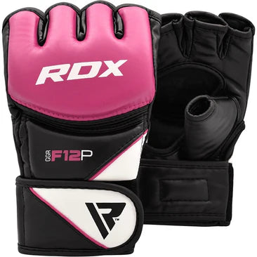 Guantes MMA RDX Negro Rosado - GGR-F12P