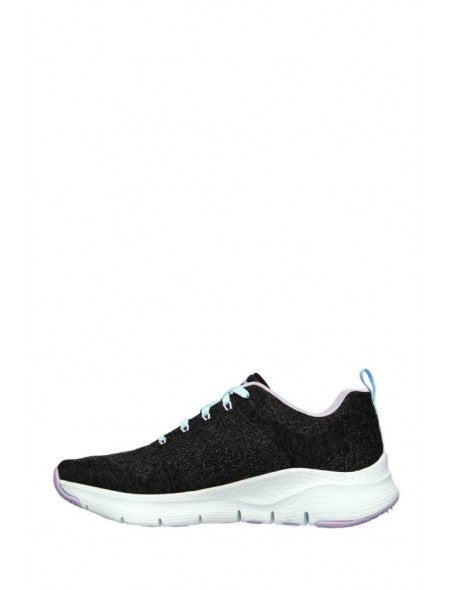 Tenis SKECHERS Dama Arch Fit Comfy Wave Negro Verde - 149414-BKLV
