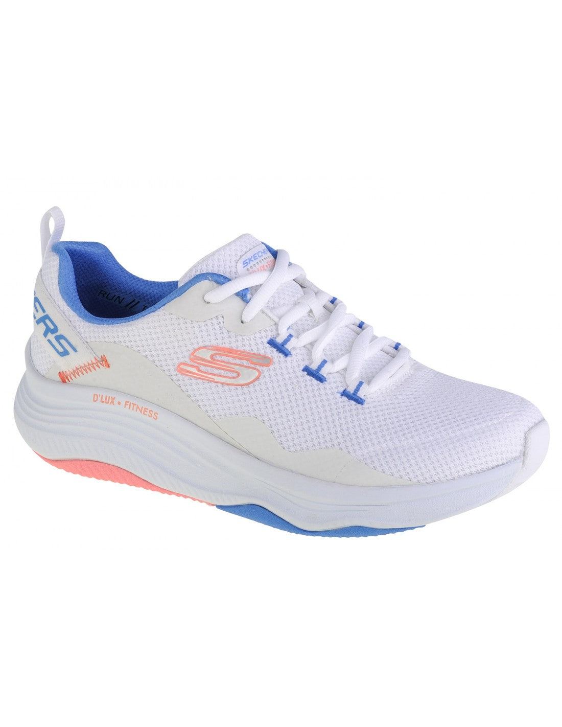 Tenis Dama SKECHERS Dlux Fitnees Roam Free Blanco Azul - 149835-WMLT