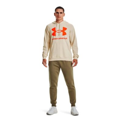Hoodye UNDER ARMOUR Hombre Beige Logo Naranja Cerrado Algodón - 1357093-279