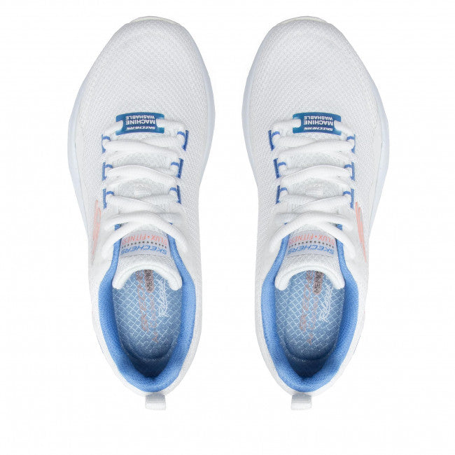 Tenis Dama SKECHERS Dlux Fitnees Roam Free Blanco Azul - 149835-WMLT