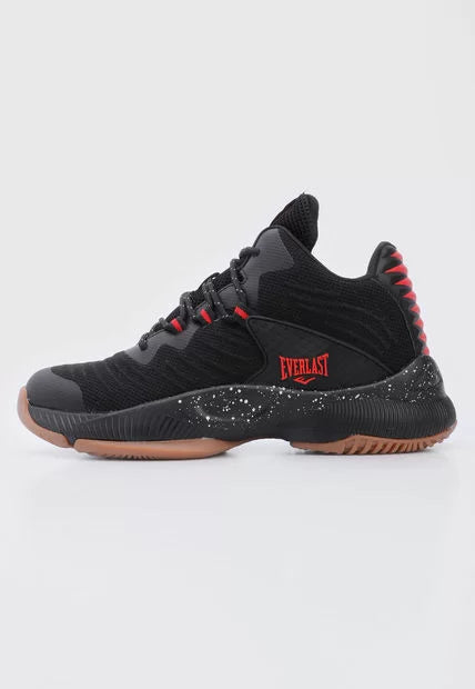 Botas basquetball EVERLAST Hombre Champions Negra Roja - DUNK-C1