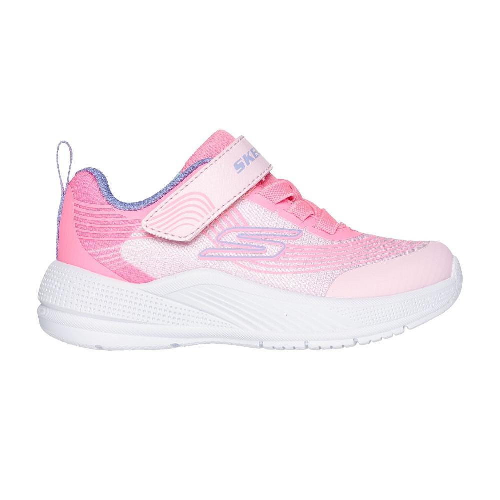 Tenis SKECHERS Bebe Microspec Advance Blanco Rosa Gris - 303575N-LTPL