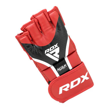 Guantes MMA RDX Negro Rojo - GGR-T17RB