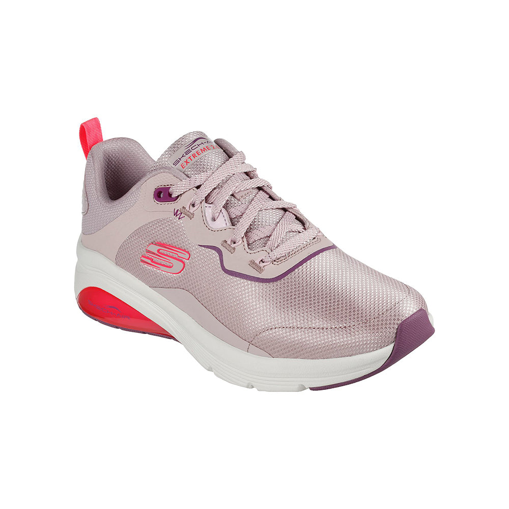Tenis Dama Skechers High momentum vegan Gris Rosa - 149646-LAV