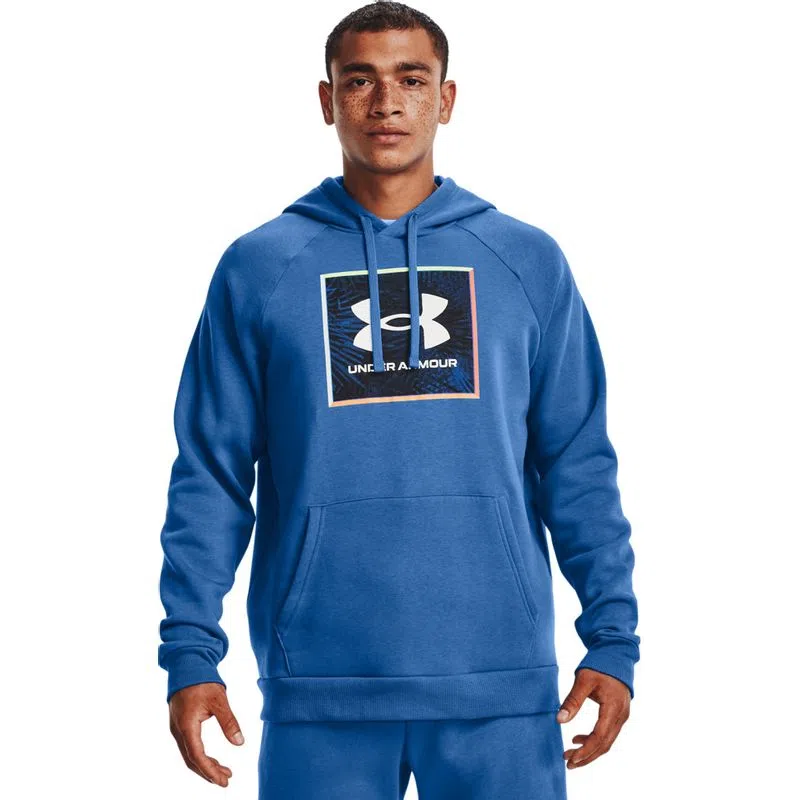 Hoodyes UNDER ARMOUR Hombre Algodón Azul Estampado Capota - 1370349-474
