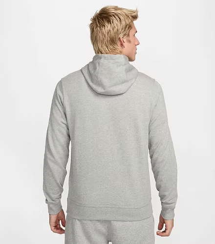 Hoddie Nike Hombre Cerrado Algodón Gris Claro