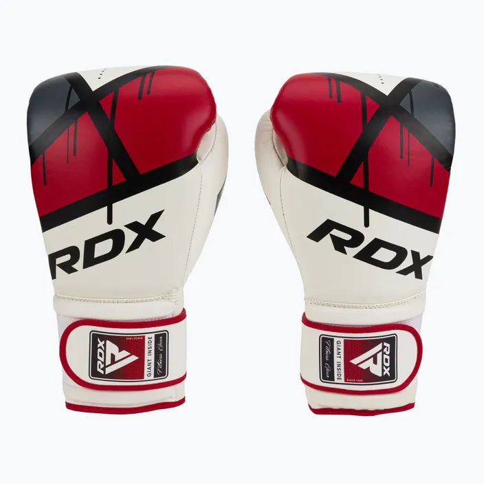 Guantes Boxeo RDX Rojo Blanco - BGR-F7R