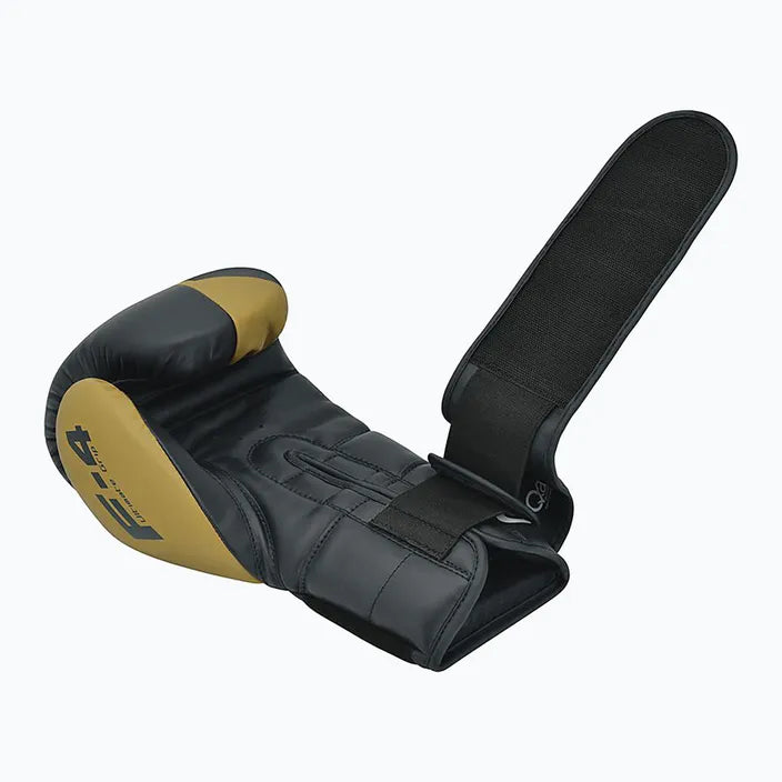 Guantes Boxeo RDX Negro Dorado - BGR-F4GL