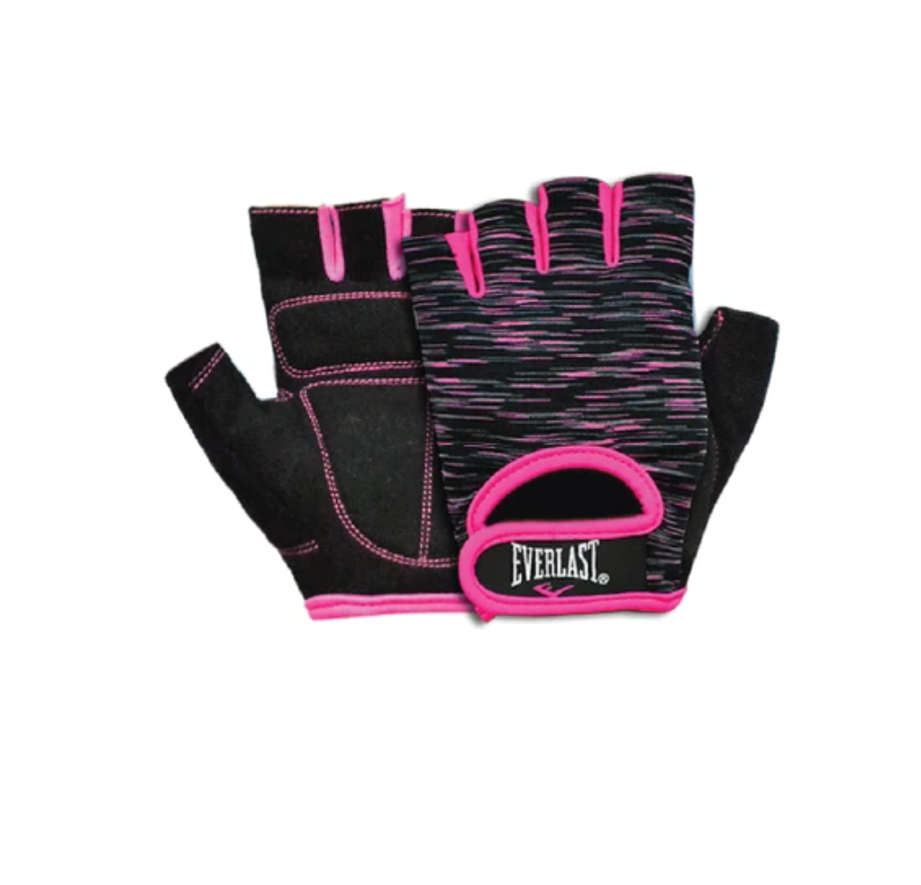 Guantes para pesas fucsia-negro Everlast EVWG9H643