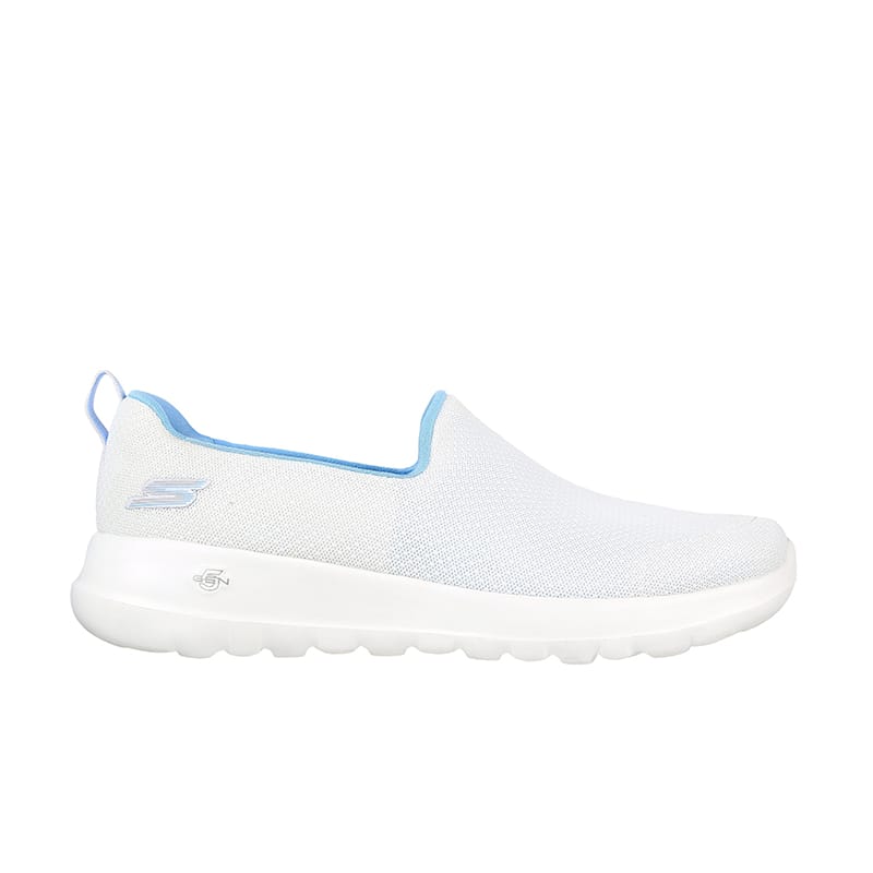 Tenis Dama SKECHERS Go Walk Joy Danil Mocasin Blanco Azul Clara - 124704-WBL