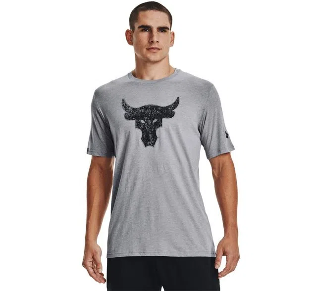 Camiseta UNDER ARMOUR Algodón Gris The Rock Training - 1371214-035