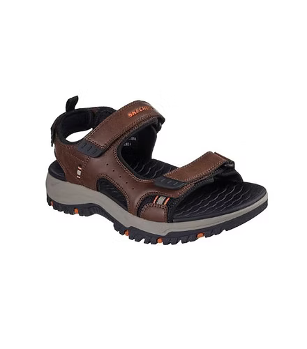 Sandalia SKECHERS Hombre Prewtt Rigdon Cafe Cuero