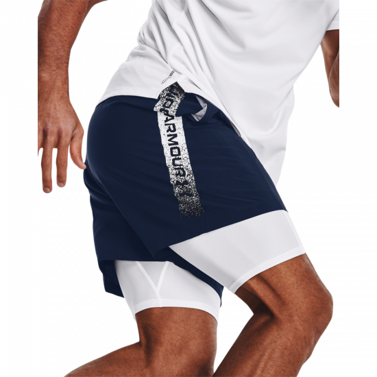 Pantaloneta Under Armour Hombre Azul Oscuro Entrenamiento - 1370388-408