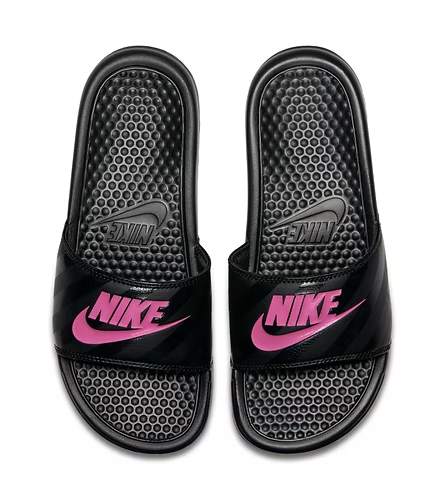 Chanclas Nike Dama Negra Rosa Benassi