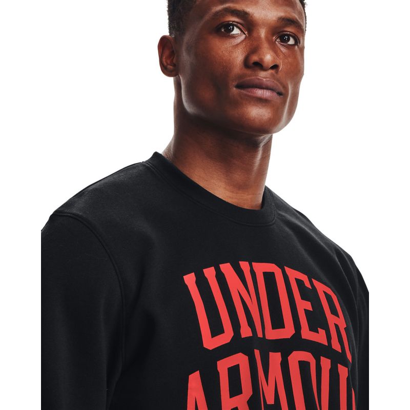 Saco Under Armour cuello redondo negro- naranja 1361561-002