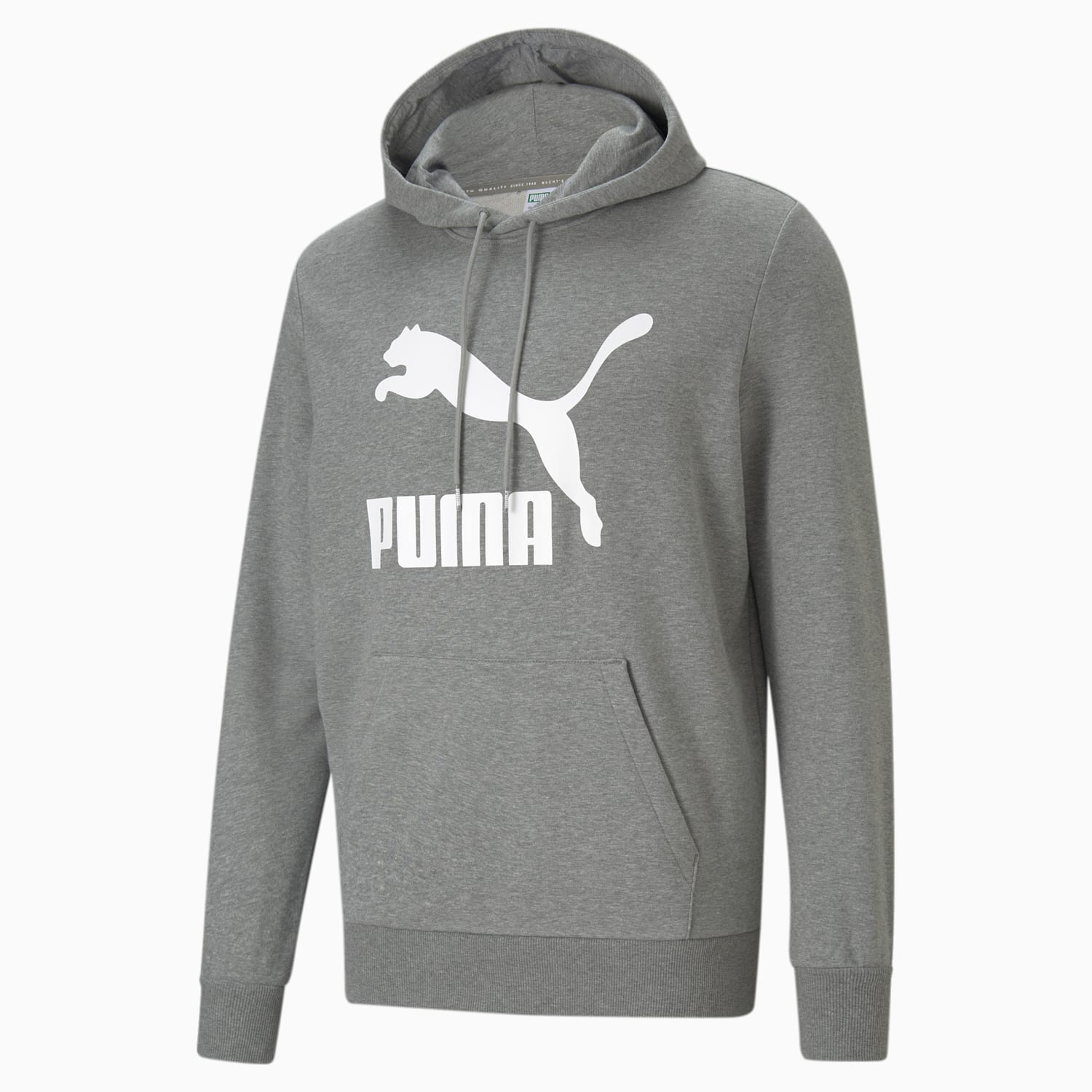 Hoodye PUMA Hombre Cerrado Gris Logo Blanco - 530084-03
