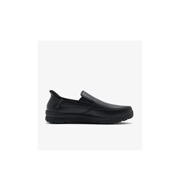 Zapatos  SKECHERS Hombre  De Cuero Nampa Broxtin Todo Negro - 200304-BLK