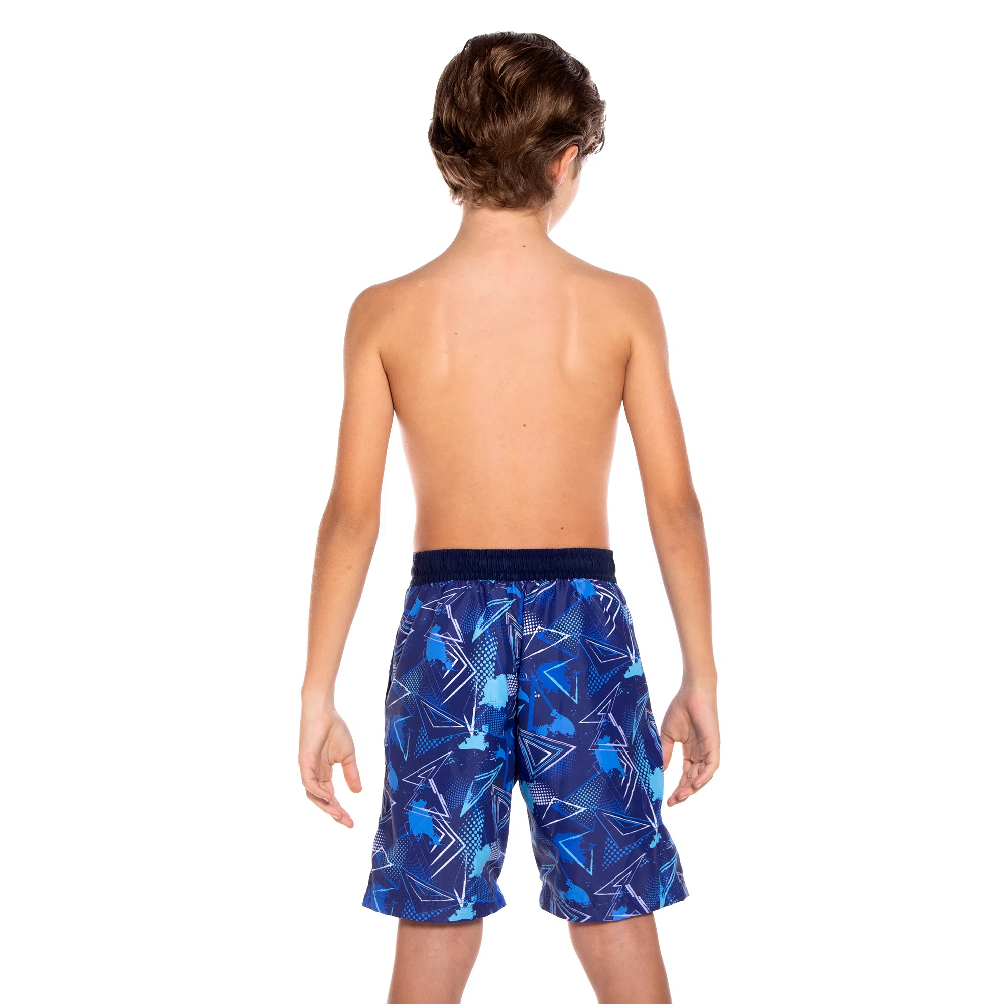 Short Speedo Junior Triangle 17 Estampada Azul - 8-N025240099
