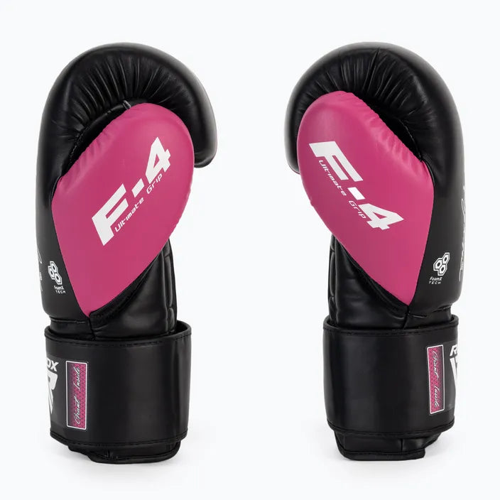 Guantes Boxeo RDX Negro Rosado - BGR-F4P