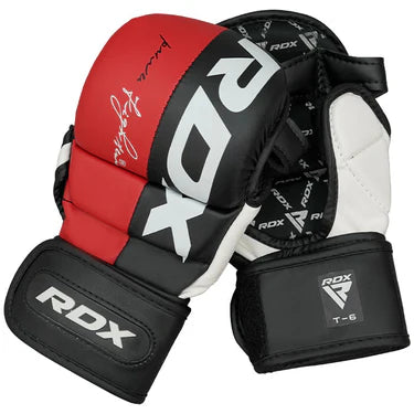 Guantes MMA RDX Rojo Negro - GGR-T6R