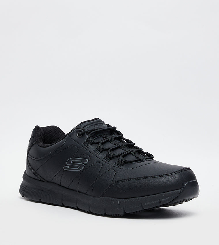 Zapatos  SKECHERS Hombre De Cuero Todo Negro Nampa Osil - 200272-BLK
