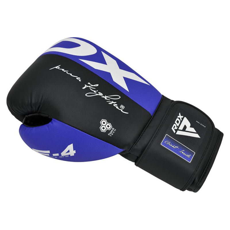 Guantes Boxeo RDX -	Negro Azul - BGR-F4U