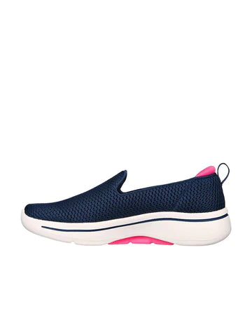 Tenis Dama SKECHERS Go Walk Arch Fit Azul Rosa - 124880-NVHP