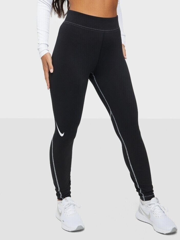 Licra NIKE Dama Yoga Negra Costura Blanca - DR6175-010
