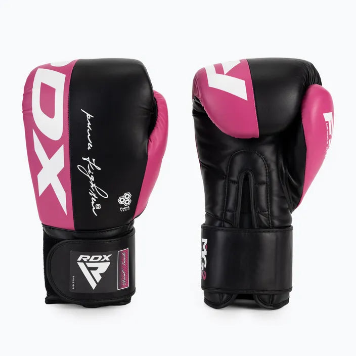 Guantes Boxeo RDX Negro Rosado - BGR-F4P