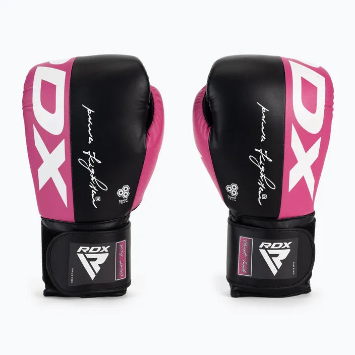 Guantes Boxeo RDX Negro Rosado - BGR-F4P