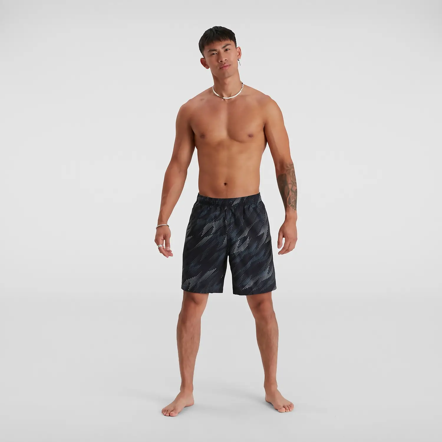 Short Speedo Alov Prt 18 Negro Gris Estampado Hombre - 8-13536F903