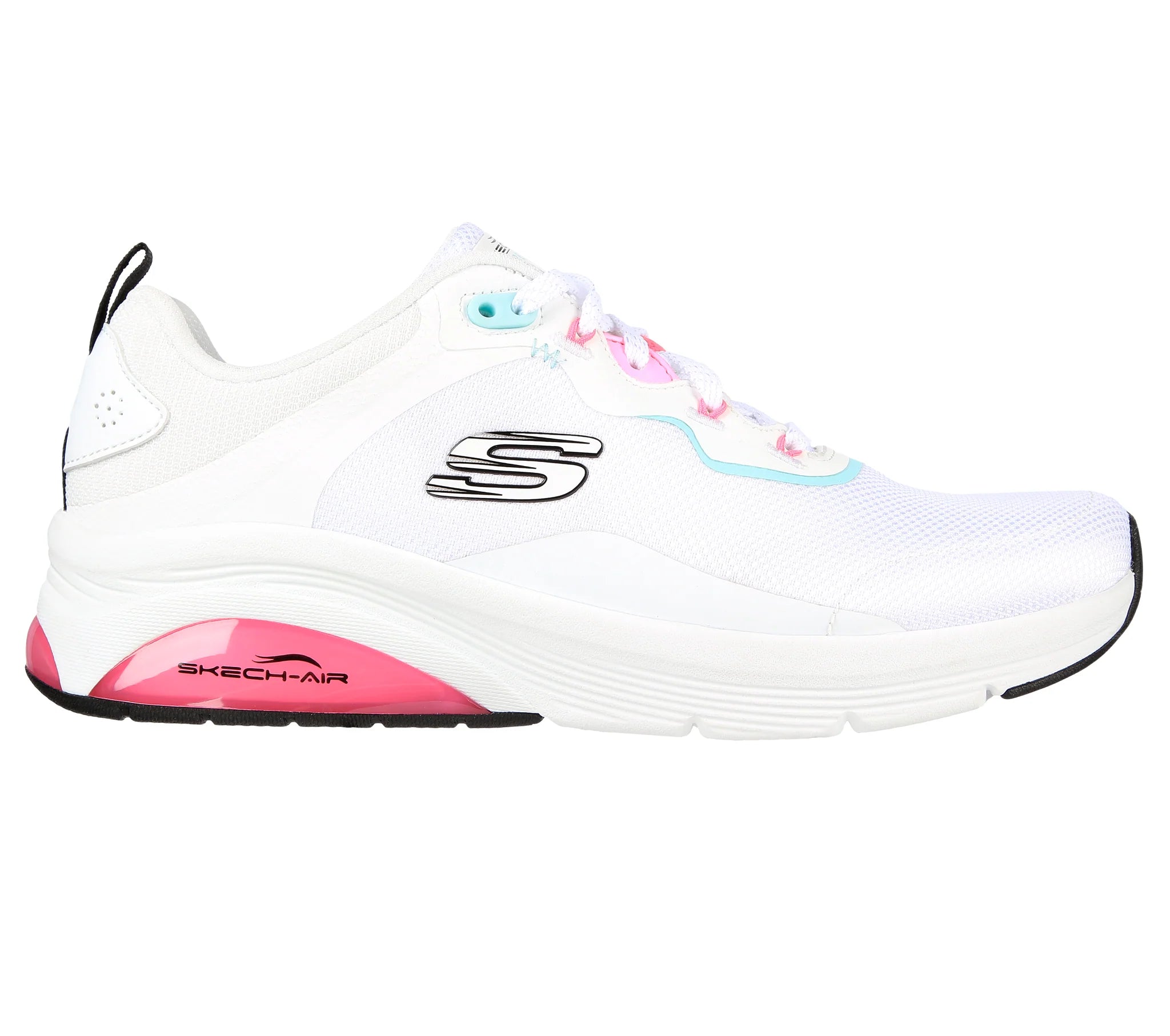 Tenis Dama Skechers High momentum Blanco Rosa  - 149646-WBPK