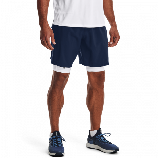 Pantaloneta Under Armour Hombre Azul Oscuro Entrenamiento - 1370388-408