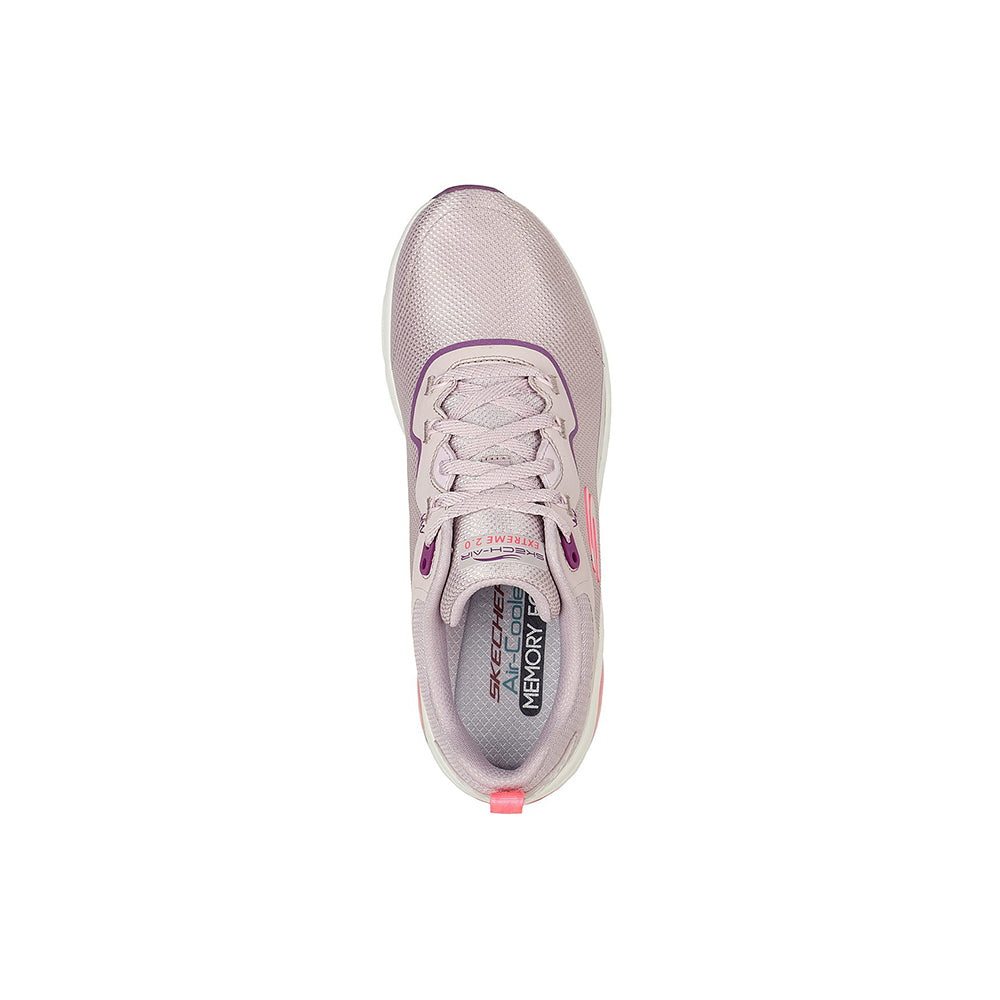 Tenis Dama Skechers High momentum vegan Gris Rosa - 149646-LAV