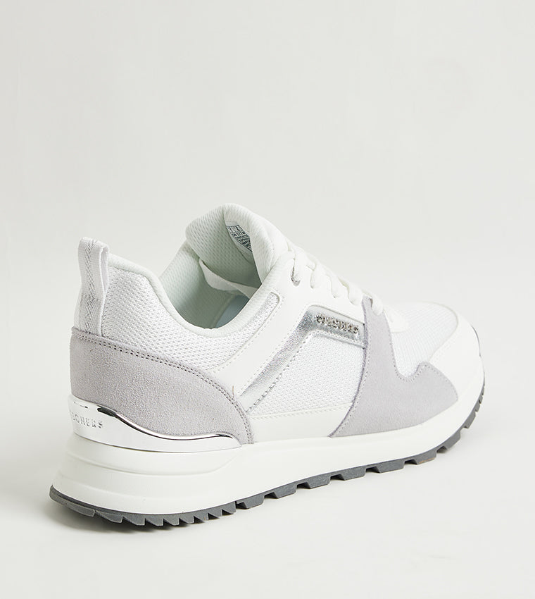 Tenis SKECHERS Dama Runway Posh Gal Blanco Gris - 177456-WSL