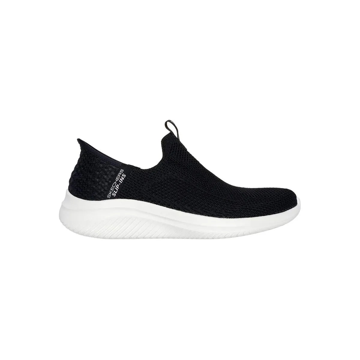 Tenis SKECHERS Dama  Ultra Flex Easy Win Negro Blanco Slip Ins - 150450-BLK