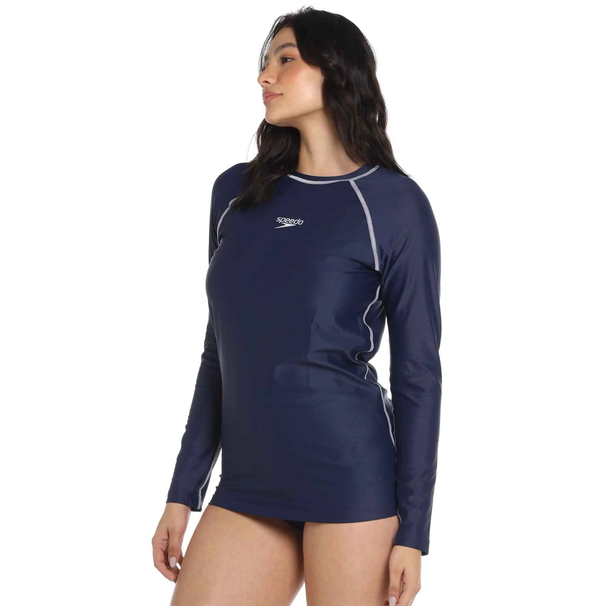 Camiseta SPEEDO Manga Larga Natacion Azul Oscuro Adulto Hyden - 8N010130052