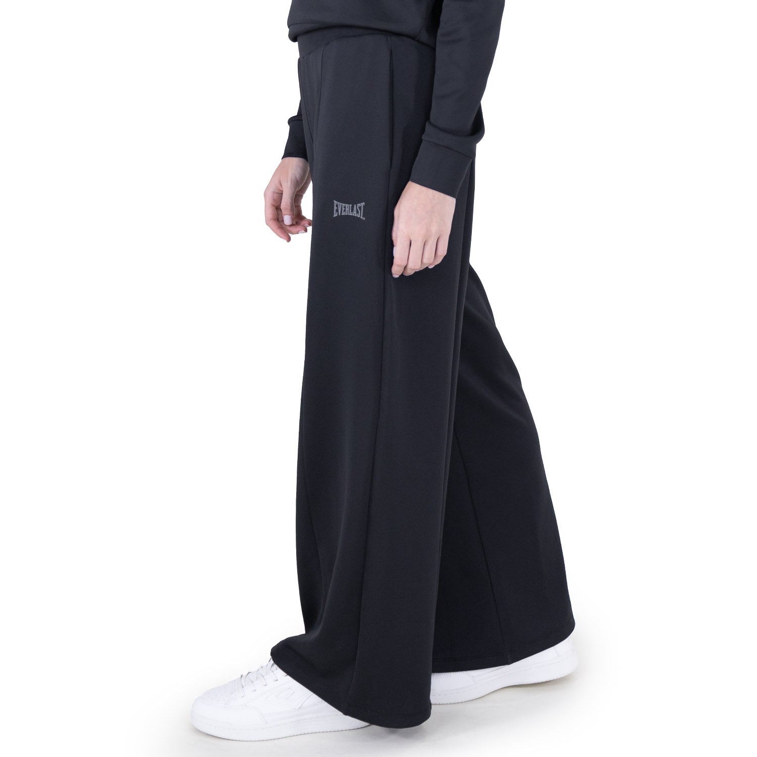 Pantalon EVERLAST Dama Ancho Negro Algodón - EV14RAL221
