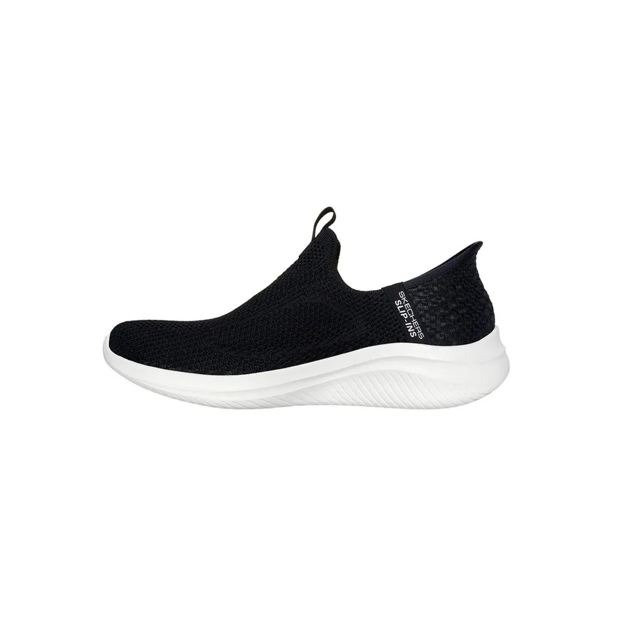 Tenis SKECHERS Dama  Ultra Flex Easy Win Negro Blanco Slip Ins - 150450-BLK