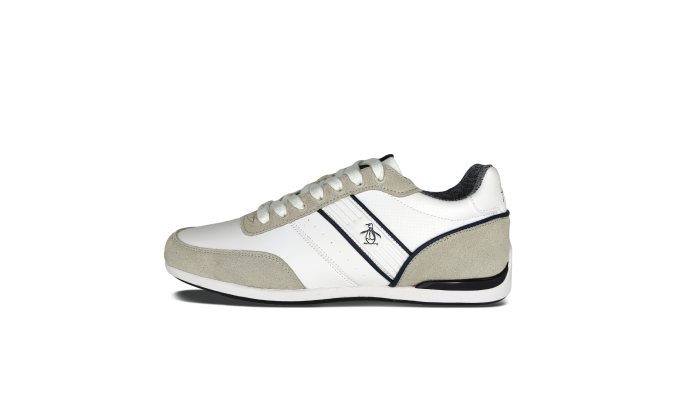 Zapato PENGUIN Hombre Cuero Lance Blanco Azul - 06-160268-3