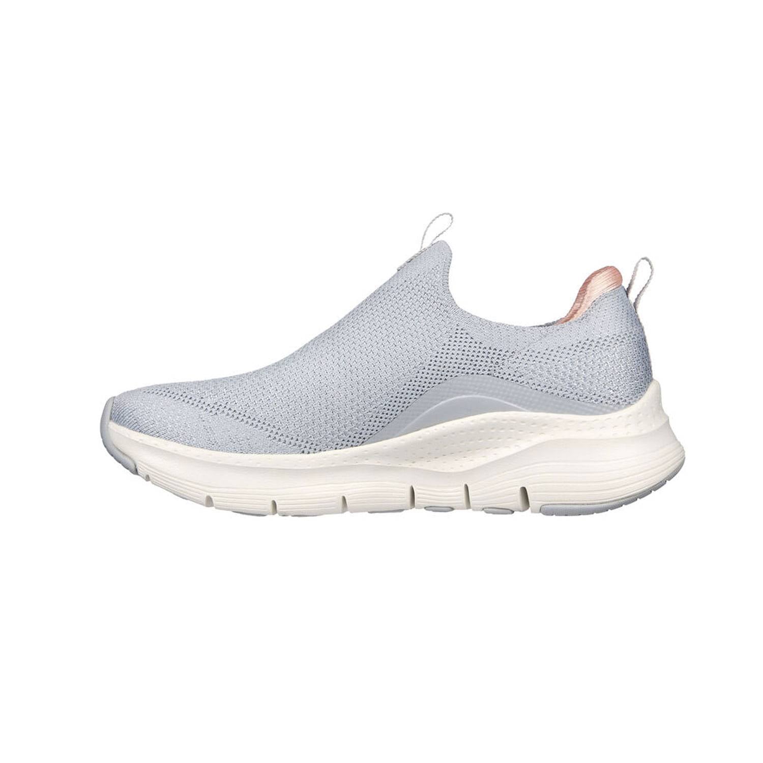 Tenis Dama SKECHERS Arch Fit New Beauty Gris Tubular - 149776-LGPK