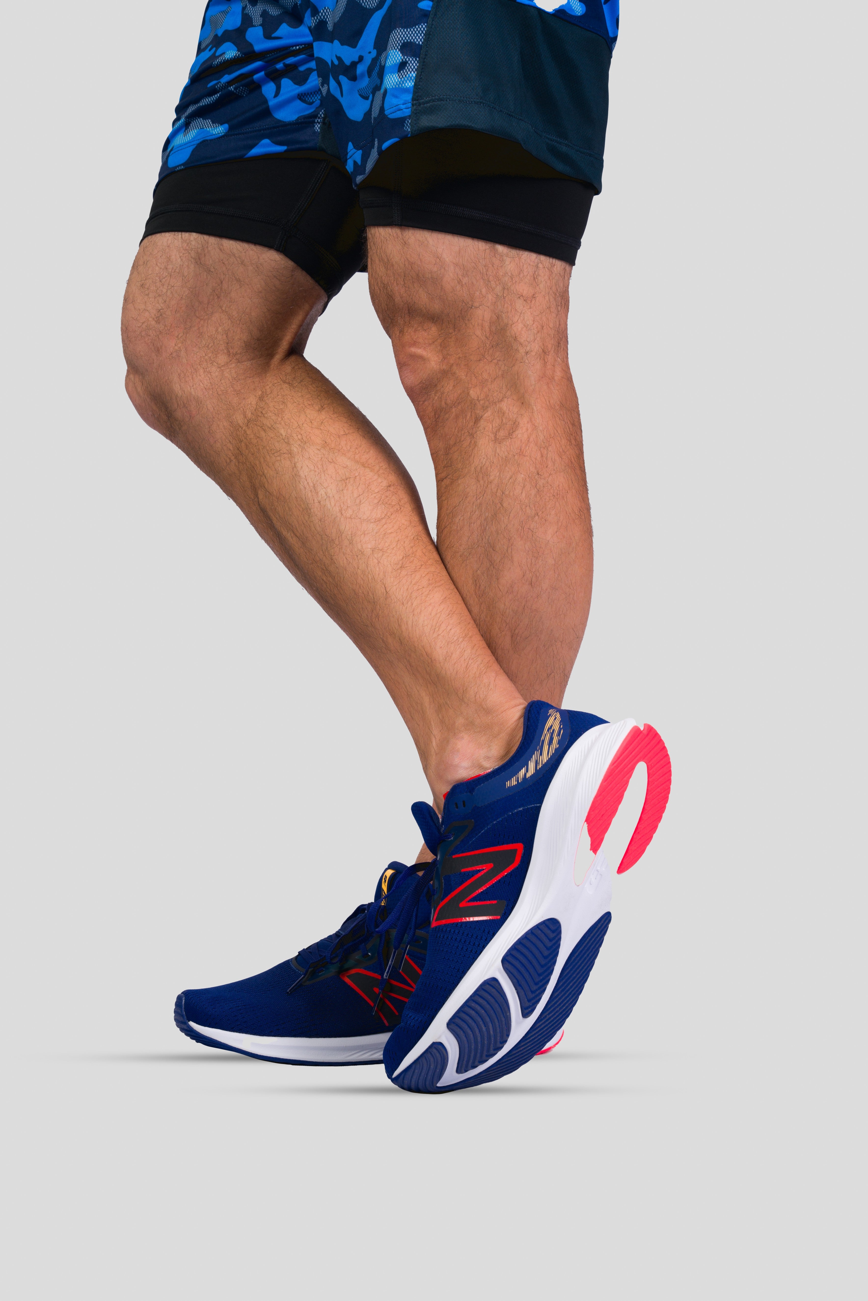 Tenis NEW BALANCE Hombre Azul Naranja Running - MDRFTRB2