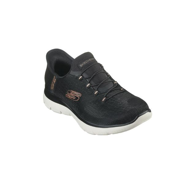 Tenis STEKECHERS Dama Summits Classy Night Negro Rosa Dorado - 150128-BKRG